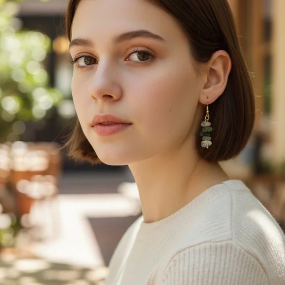 🆕 2 Pairs KIDS Gemstone Earrings-Small - Picture 2 of 4